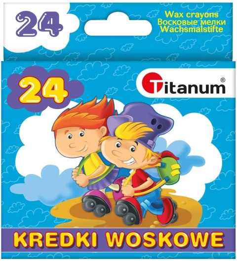 Kredki woskowe 24 kolory TITANUM 89320