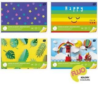 Papier kolorowy samoprzylepny B4 8 kartek fluo INTERDRUK