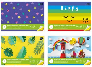 Papier kolorowy samoprzylepny B5 8 kartek Fluo INTERDRUK