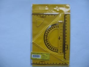 Zestaw Szkolny Geometryczny plastikowy 4el TIROLPI KPL1 104010