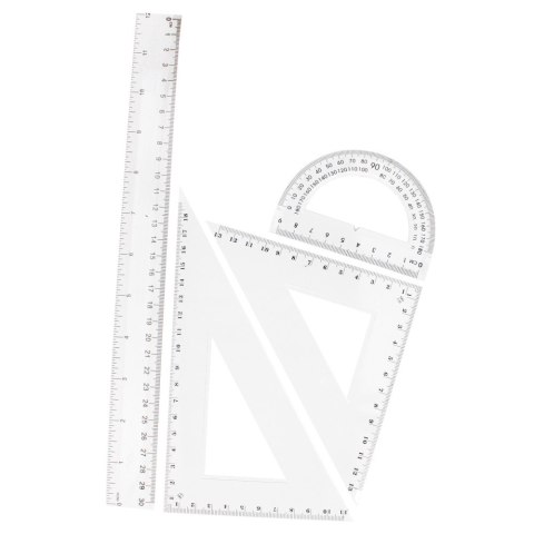 Zestaw szkolny geometryczny 4el. 30cm STARPAK 174932