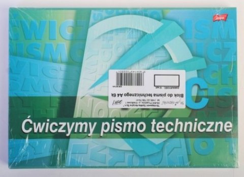 Blok Ćwiczymy pismo techniczne A4 6 kartek U-Pap MAJEWSKI 022501