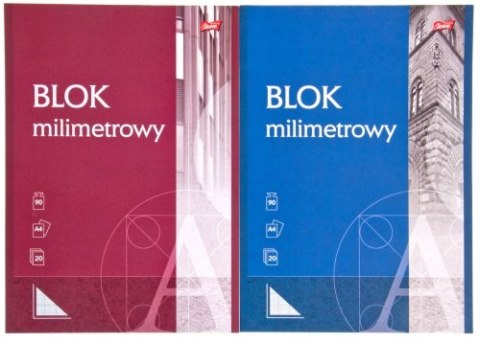 Blok milimetrowy A4 20 kartek U-Pap MAJEWSKI 022006