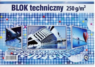 Blok techniczny A4 10 kartek biały POLIGRAF B TECH A4Q