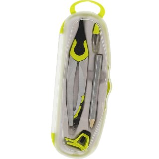 Cyrkiel metalowy 4-elementowy w etui FLAMINGO 51004