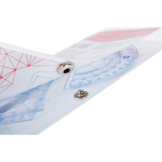 Cyrkiel metalowy plus zestaw geometryczny 4 elementy etui STARPAK 262681
