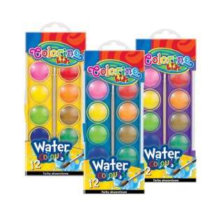 Farby akwarelowe 12 kolorów 30mm Colorino Kids PATIO 41089