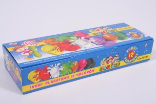 Farby plakatowe 12 kolorów 20 ml FLAMINGO 299125