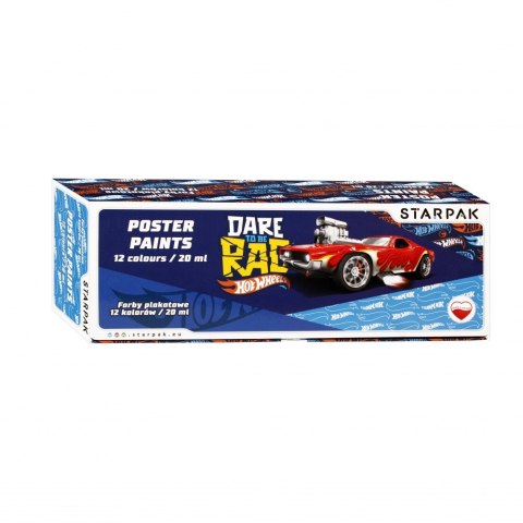 Farby plakatowe 12 kolorów Hot Wheels STARPAK 337500