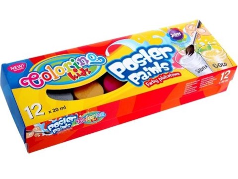 Farby plakatowe 12kol 20ml Colorino Kids PUD gratis PATIO 112028-04