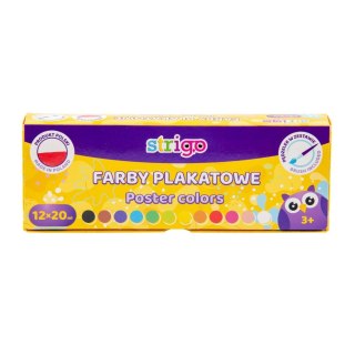 Farby plakatowe 12kol Strigo PILOT SSC032