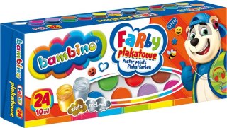 Farby plakatowe 24 kolory 10 ml Bambino MAJEWSKI 002885