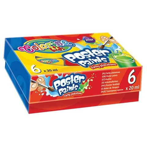 Farby plakatowe 6kol 20ml Colorino Kids PATIO 112033-04