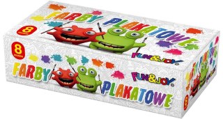 Farby plakatowe 8 kolorów 20 ml FUN&JOY 220261