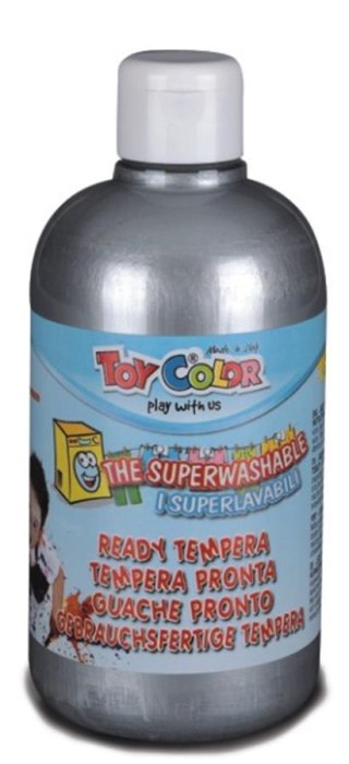 Farby tempery w butelce 500 ml metalic srebrny HOBART 551/25