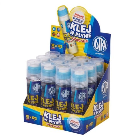 Klej w płynie transparentny 125 ml display 12 sztuk ASTRA 401117002T