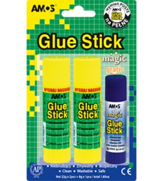 Klej w sztyfcie 2x22 g klej sztyft AMOS 8 g klej sztyft MAGIC