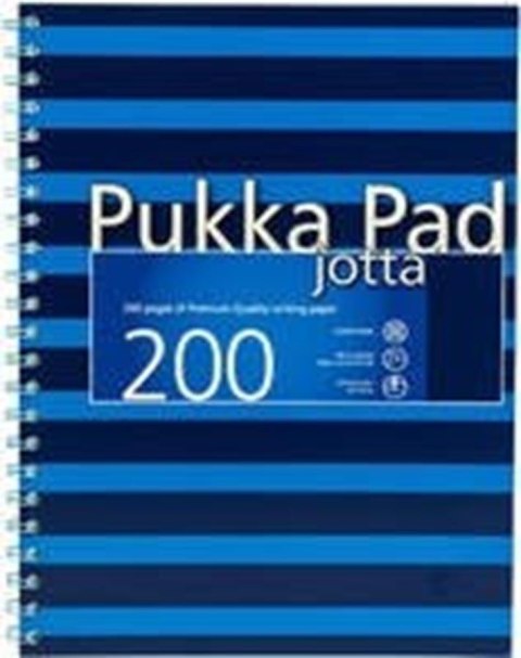 Kołozeszyt A4 100 kartek kratka oprawa PCV niebieski neonowy PUKKA 8471-NEO