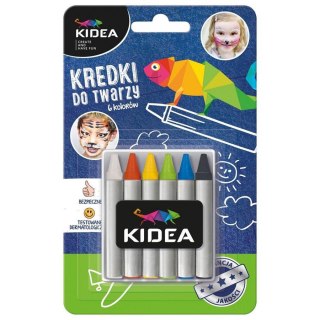 Kredki do twarzy Kidea 6kolorów DERFORM KDT6KA