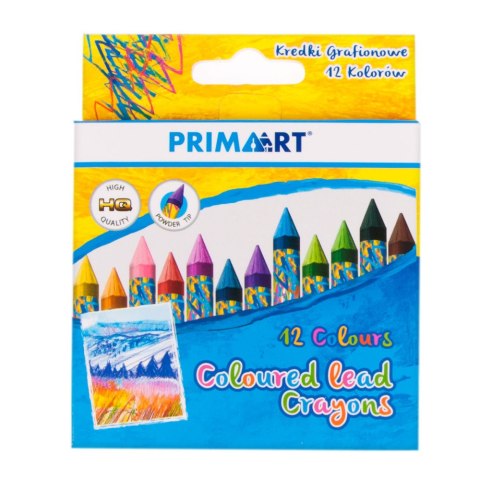 Kredki grafionowe 12 kolorów PRIMA ART 384714