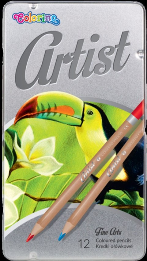 Kredki ołówkowe 12kol metalowe pudełko Colorino PATIO 83256PTR