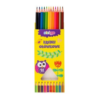 Kredki ołówkowe 12kol/180 trójkątne Strigo PILOT SSC001