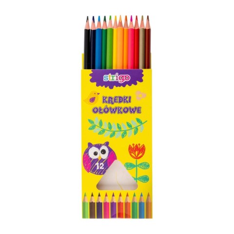 Kredki ołówkowe 12kol/180 trójkątne Strigo PILOT SSC001