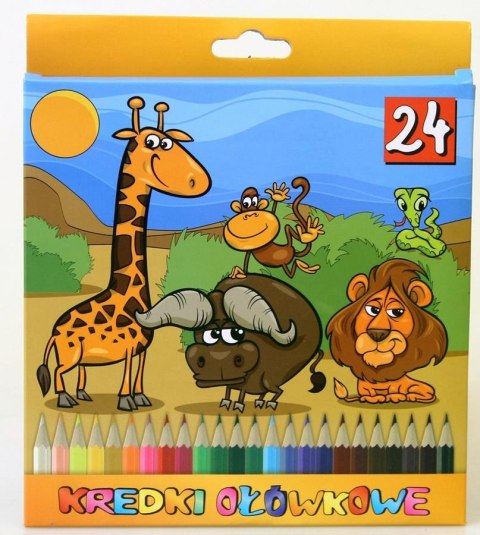 Kredki ołówkowe 24 kolory FLAMINGO 282801