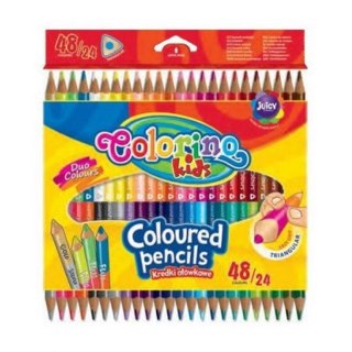 Kredki ołówkowe 2stronne 48kol/180 Colorino Kids PATIO 51705