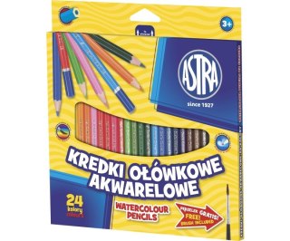 Kredki ołówkowe akwarelowe 24 kolory ASTRA 312110005