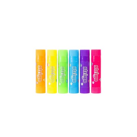 Kredki żelowe 6kol/100 neon w sztyfcie Strigo PILOT SSC034