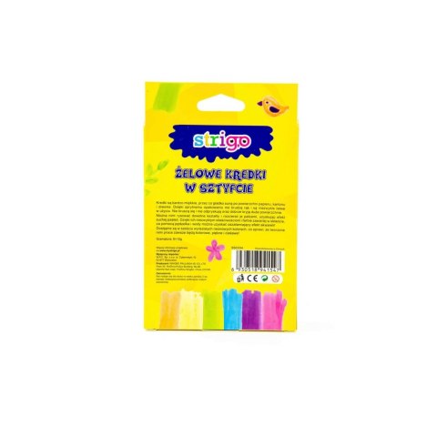 Kredki żelowe 6kol/100 neon w sztyfcie Strigo PILOT SSC034
