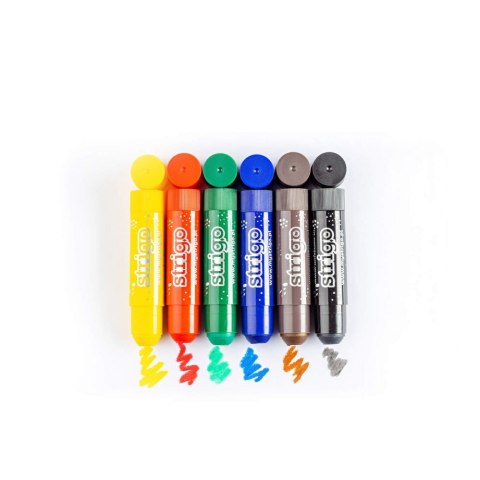 Kredki żelowe 6kol/100 w sztyfcie Strigo PILOT SSC033