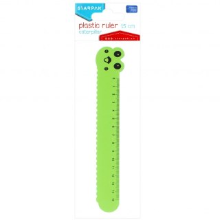 Linijka plastikowa 15cm Gąsienica STARPAK 354739