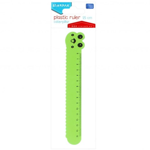 Linijka plastikowa 15cm Gąsienica STARPAK 354739