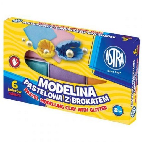 Modelina 6 kolorów pastelowa brokatowa ASTRA 3044118001