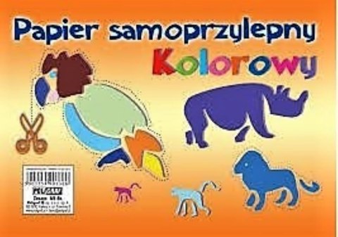 Papier kolorowy samoprzylepny A5 8 kartek POLIGRAF 903366