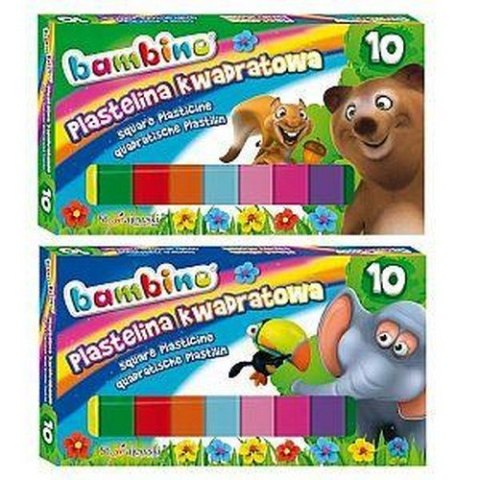 Plastelina 10 kolorów Bambino kwadratowa MAJEWSKI 002823