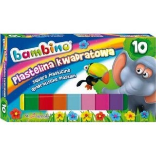 Plastelina 10 kolorów Bambino kwadratowa MAJEWSKI 002823