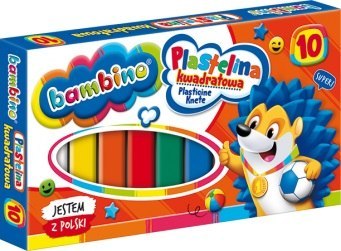 Plastelina 10 kolorów Bambino kwadratowa MAJEWSKI 002823