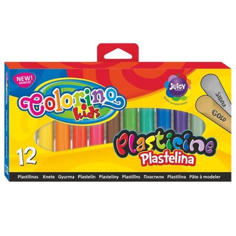 Plastelina 12kol złota i srebrna Colorino Kids PATIO 148491 04