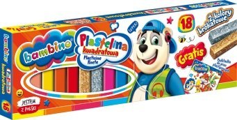 Plastelina 18 kolorów Bambino kwadratowa MAJEWSKI 001895