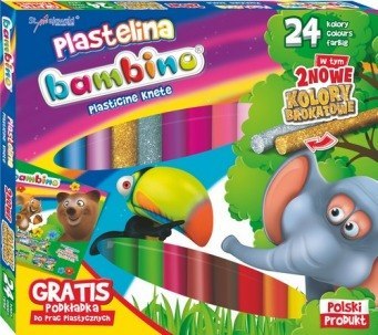Plastelina 24 kolory Bambinoe MAJEWSKI 001901