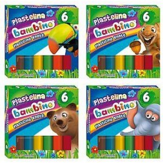 Plastelina 6 kolorów Bambino MAJEWSKI 001727
