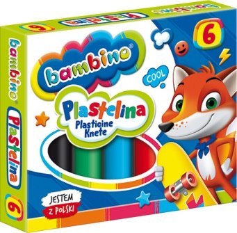 Plastelina 6 kolorów Bambino MAJEWSKI 001727