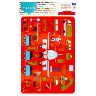 Szablon Pojazdy plastikowy STARPAK 276075