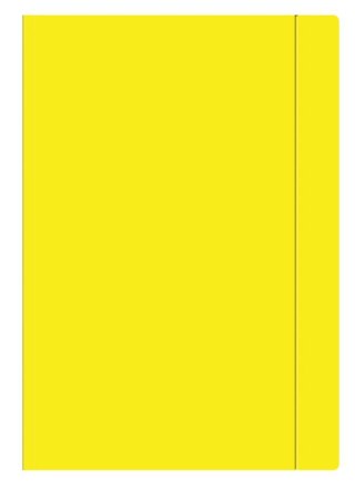 Teczka z gumką papierowa A4 żółta fluo INTERDRUK 213143