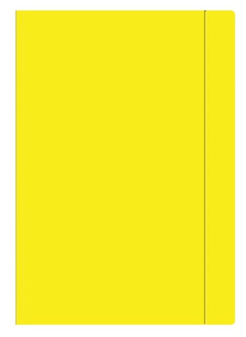 Teczka z gumką papierowa A4 żółta fluo INTERDRUK 213143