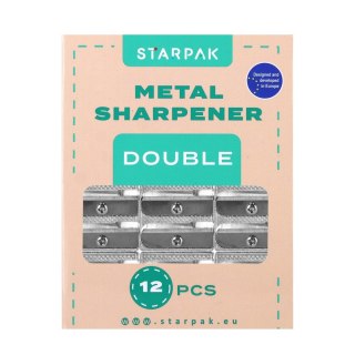 Temperówka szkolna metalowa 2 ostrza A 12 STARPAK 413981