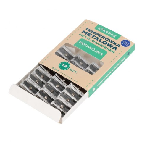 Temperówka szkolna metalowa 2 ostrza A 12 STARPAK 413981